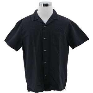 Alex Mill Mens Black Button Up Wash & Go Cotton Shirt Sz XL
